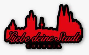 Köln Aufkleber 100 mm - Liebe deine Stadt